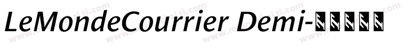 LeMondeCourrier Demi字体转换